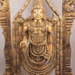 Pure Brass Tirupati Balaji Lord Venkateshwara Statue with Thiruvarchi - 40" | Embrace Divine Blessings | Majestic Idol for Spiritual Focal Point | Original Perumal Statue